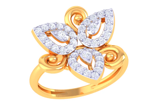 Printable 3D jewelry model of Lady diamond ring 3D Model