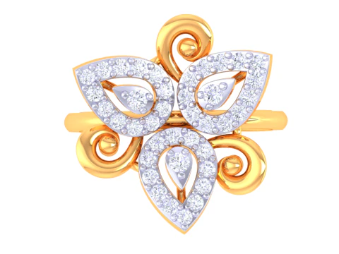 Printable 3D jewelry model of Lady diamond ring 3D Model