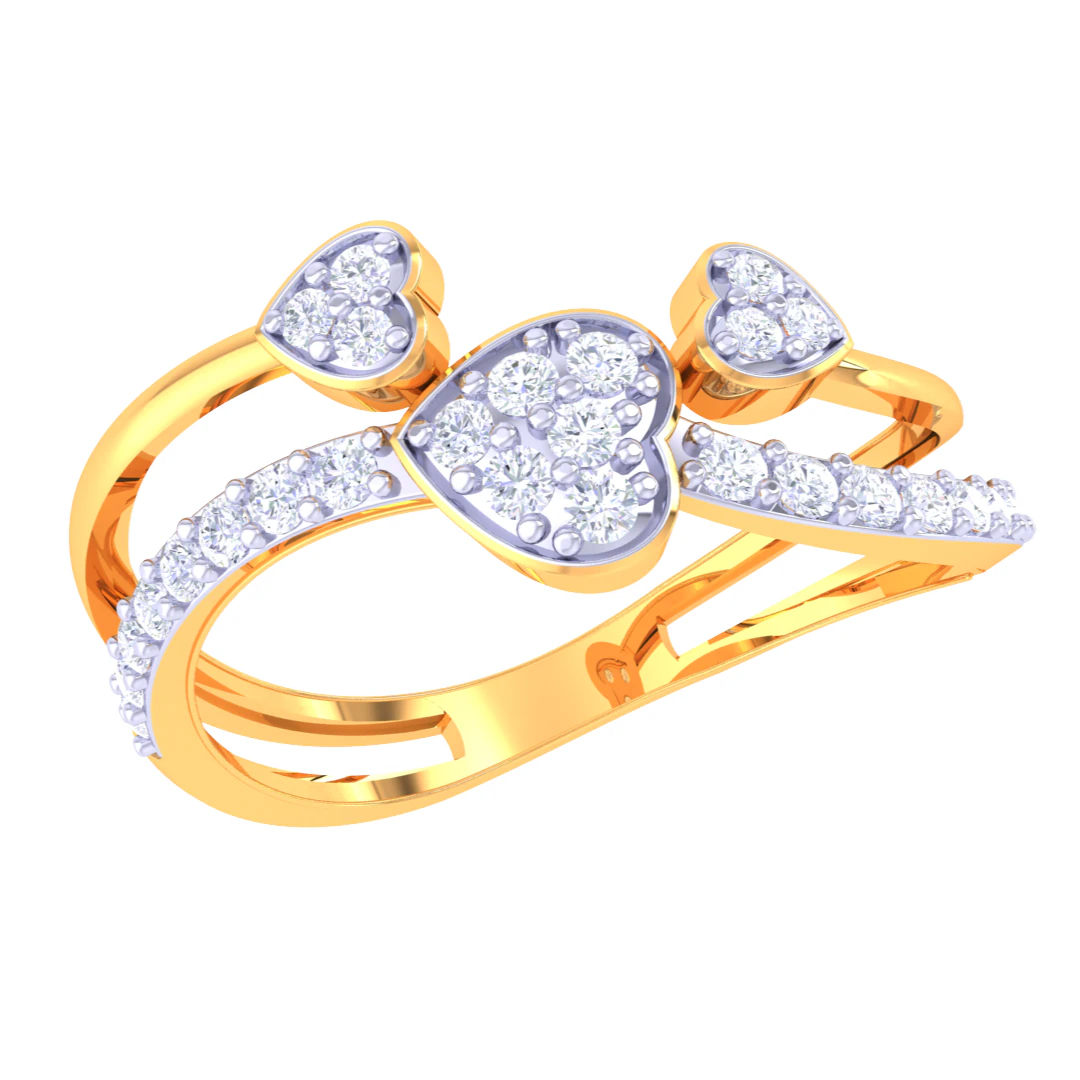 Printable 3D jewelry model of Lady diamond ring 3D Model .c4d .max .obj .3ds .fbx .stl .blend 