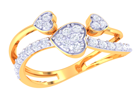 Printable 3D jewelry model of Lady diamond ring Model 3D