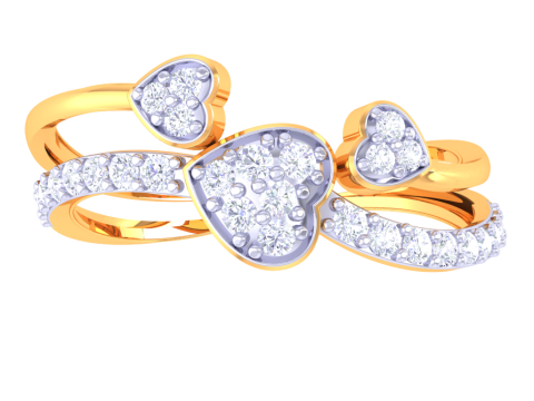 Printable 3D jewelry model of Lady diamond ring 3D 模型