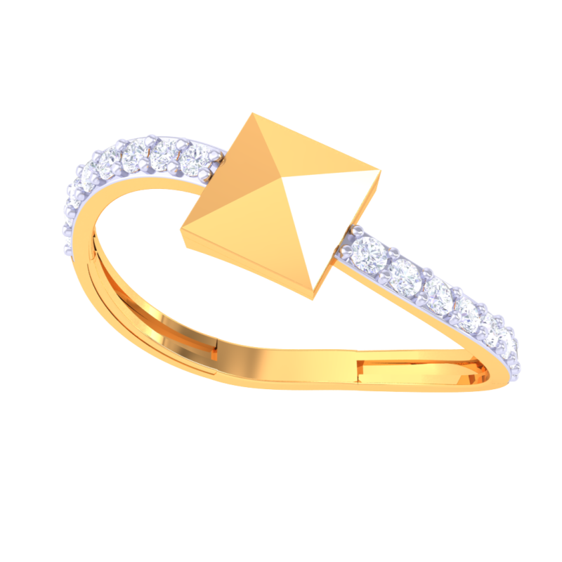 Printable 3D jewelry model of Lady diamond ring 3D Model .c4d .max .obj .3ds .fbx .stl .blend