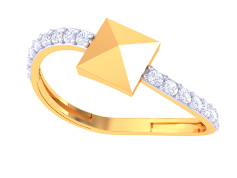 Printable 3D jewelry model of Lady diamond ring Modèle 3D