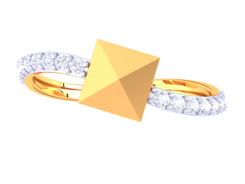 Printable 3D jewelry model of Lady diamond ring 3D Model