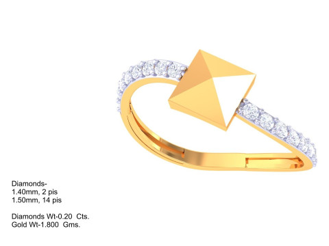 Printable 3D jewelry model of Lady diamond ring 3D Model