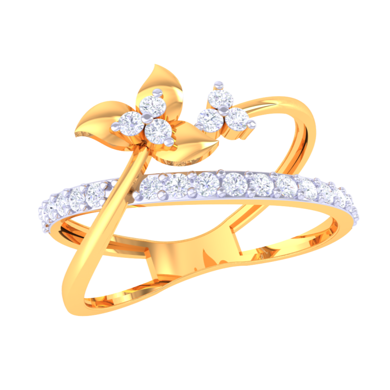 Printable 3D jewelry model of Lady diamond ring Modèle 3D .c4d .max .obj .3ds .fbx .stl .blend