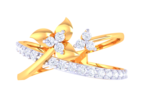Printable 3D jewelry model of Lady diamond ring Modèle 3D