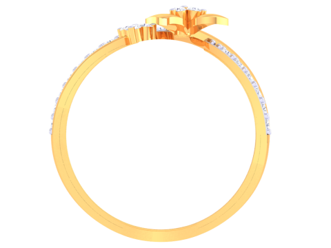 Printable 3D jewelry model of Lady diamond ring Modèle 3D