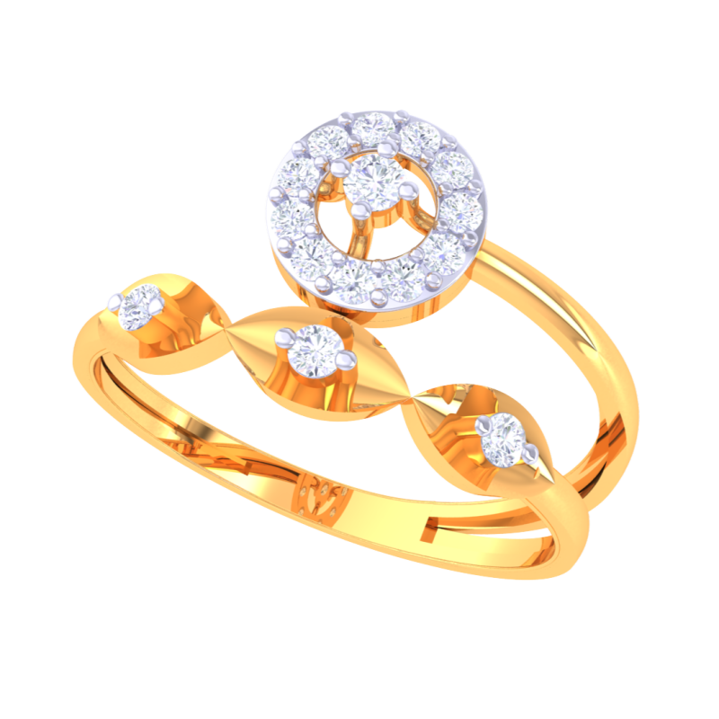 Printable 3D jewelry model of Lady diamond ring 3D Model .c4d .max .obj .3ds .fbx .stl .blend