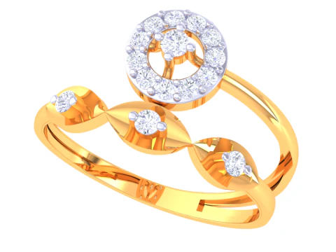 Printable 3D jewelry model of Lady diamond ring 3D Model