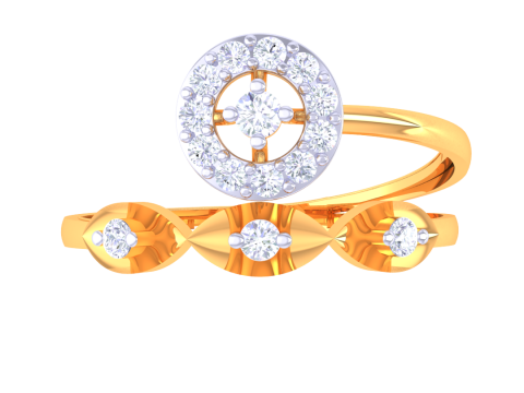Printable 3D jewelry model of Lady diamond ring 3D Model