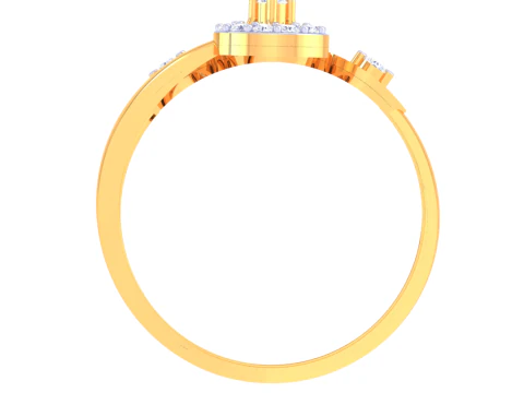 लेडी हीरे की अंगूठी का प्रिंट करने योग्य 3डी आभूषण मॉडल 3D मॉडल