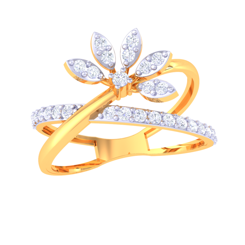 Printable 3D jewelry model of Lady diamond ring 3D Модель .c4d .max .obj .3ds .fbx .stl .blend 