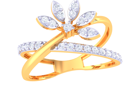 Printable 3D jewelry model of Lady diamond ring 3D मॉडल