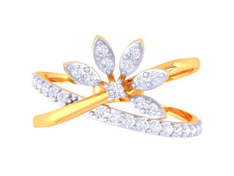 Printable 3D jewelry model of Lady diamond ring 3D Model