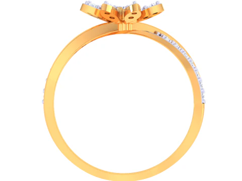 Printable 3D jewelry model of Lady diamond ring 3D Model