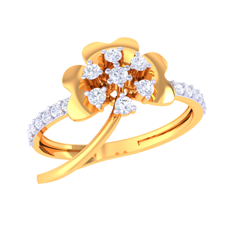 Printable 3D jewelry model of Lady diamond ring 3D मॉडल .c4d .max .obj .3ds .fbx .stl .blend