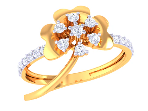 Bayan pırlanta y&uuml;z&uuml;ğ&uuml;n yazdırılabilir 3D takı modeli 3D Model