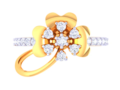 Printable 3D jewelry model of Lady diamond ring 3D Model
