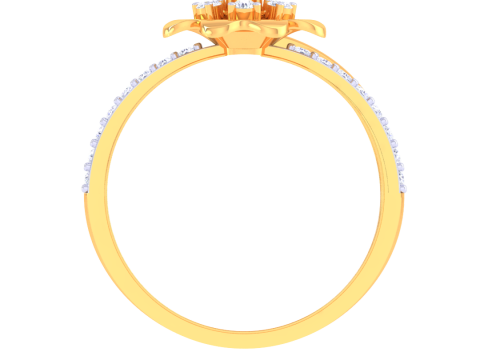Printable 3D jewelry model of Lady diamond ring 3D मॉडल