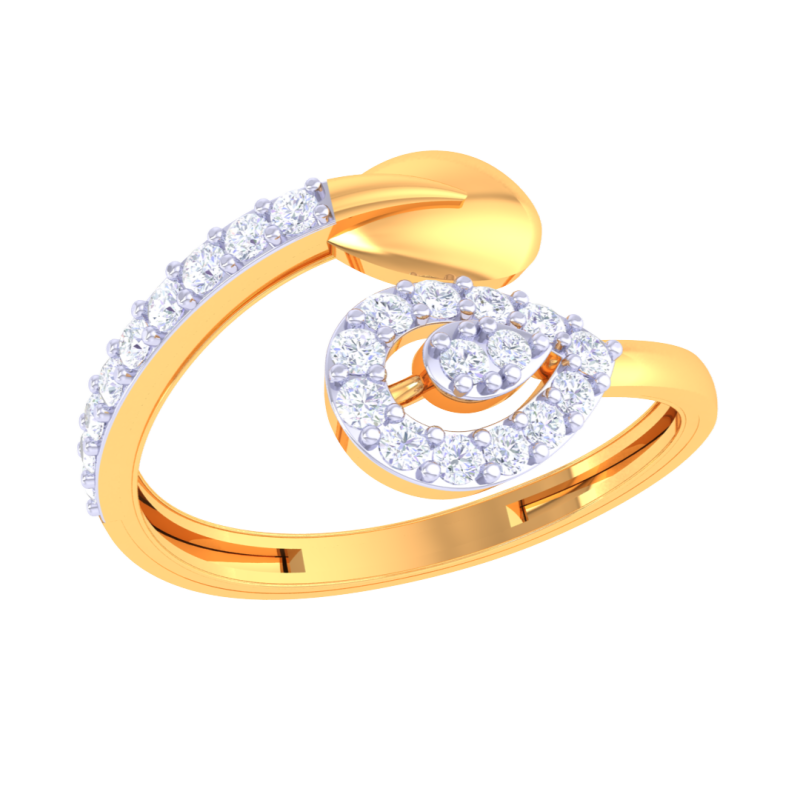 Printable 3D jewelry model of Lady diamond ring 3D Model .c4d .max .obj .3ds .fbx .stl .blend