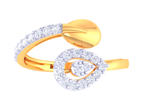 Printable 3D jewelry model of Lady diamond ring 3D Model