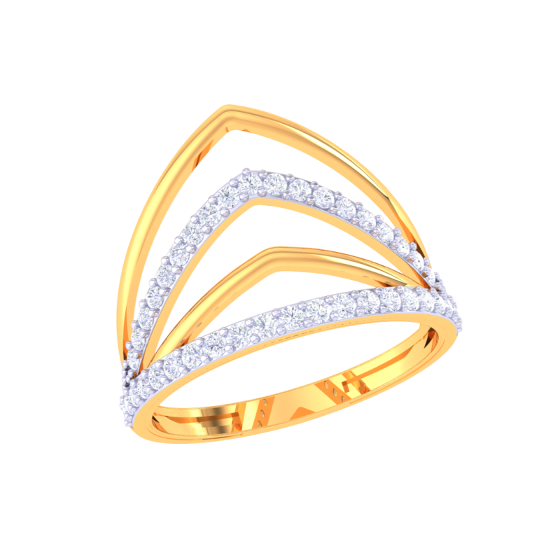 Printable 3D jewelry model of Lady diamond ring 3D Model .c4d .max .obj .3ds .fbx .stl .blend