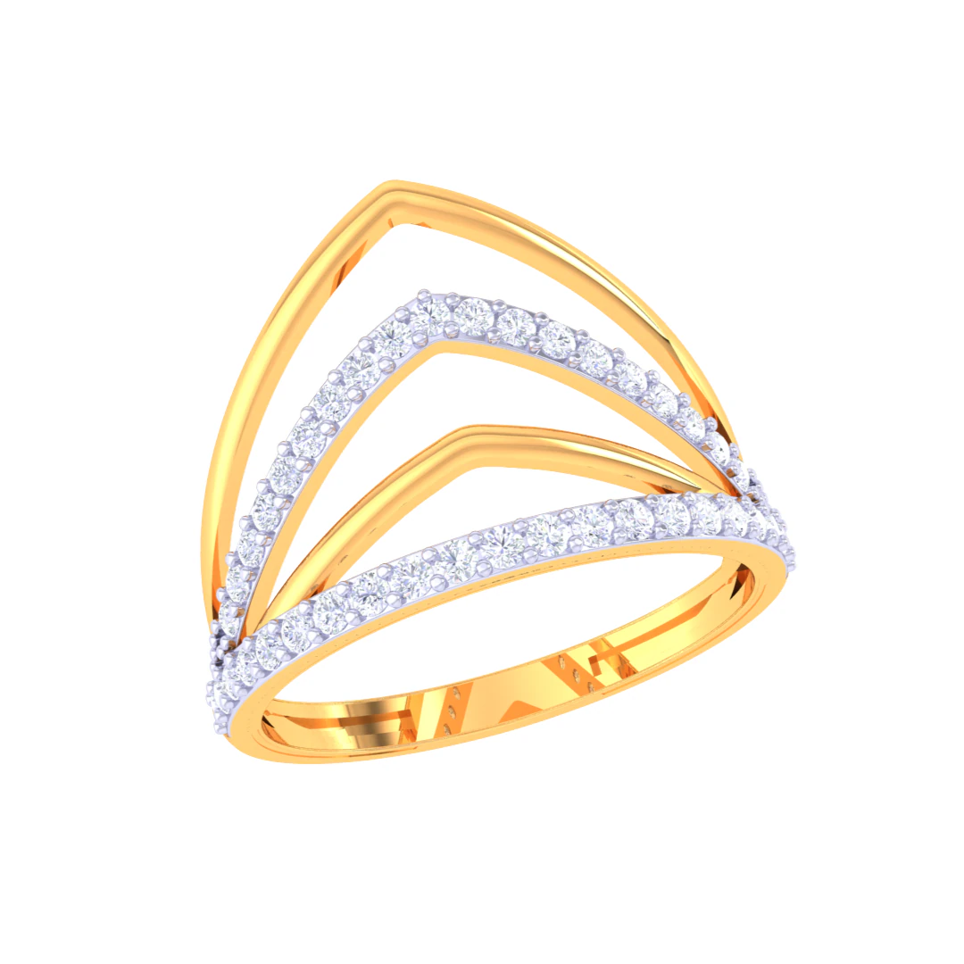 Printable 3D jewelry model of Lady diamond ring 3D Model .c4d .max .obj .3ds .fbx .stl .blend 