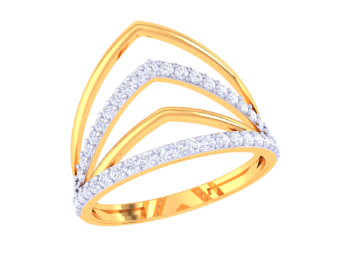 Printable 3D jewelry model of Lady diamond ring Modello 3D