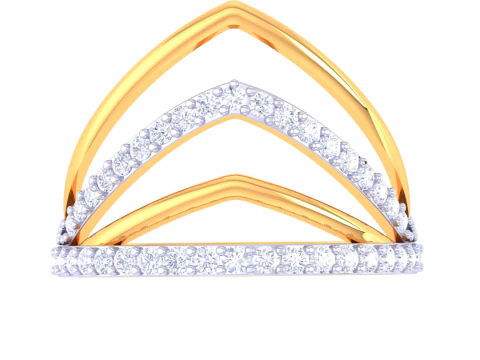 Printable 3D jewelry model of Lady diamond ring 3D Model