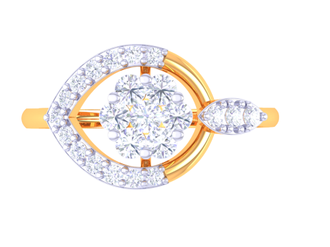 Printable 3D jewelry model of Lady diamond ring 3D Model