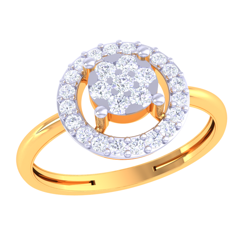 Printable 3D jewelry model of Lady diamond ring 3D Model .c4d .max .obj .3ds .fbx .stl .blend