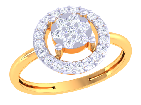 Printable 3D jewelry model of Lady diamond ring Model 3D