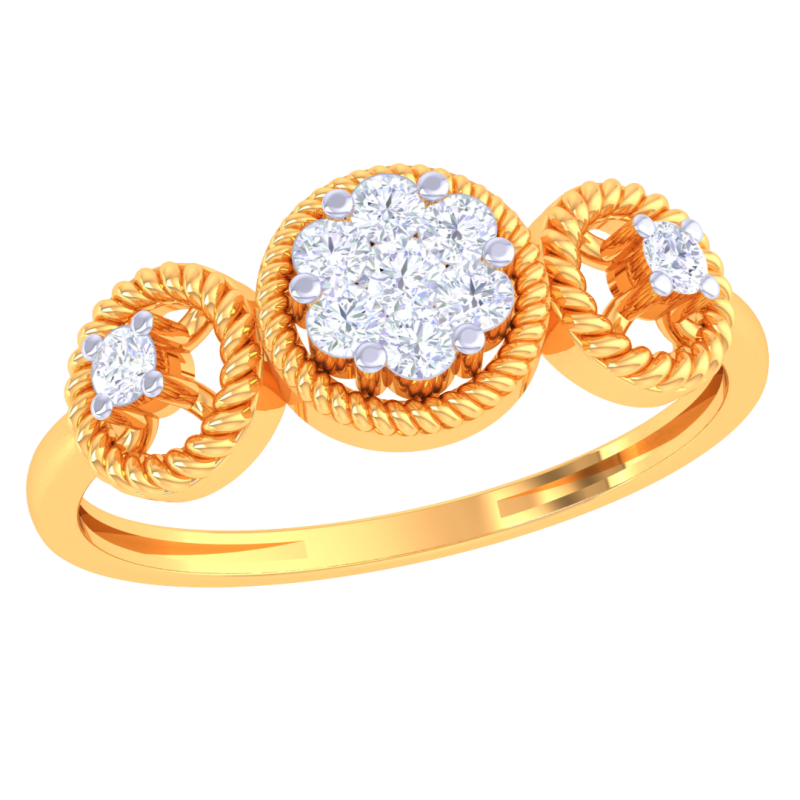Printable 3D jewelry model of Lady diamond ring 3D Model .c4d .max .obj .3ds .fbx .stl .blend 