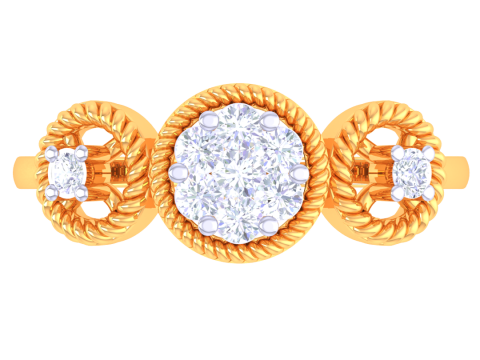Printable 3D jewelry model of Lady diamond ring 3D Model