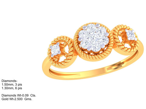 Printable 3D jewelry model of Lady diamond ring 3D Model