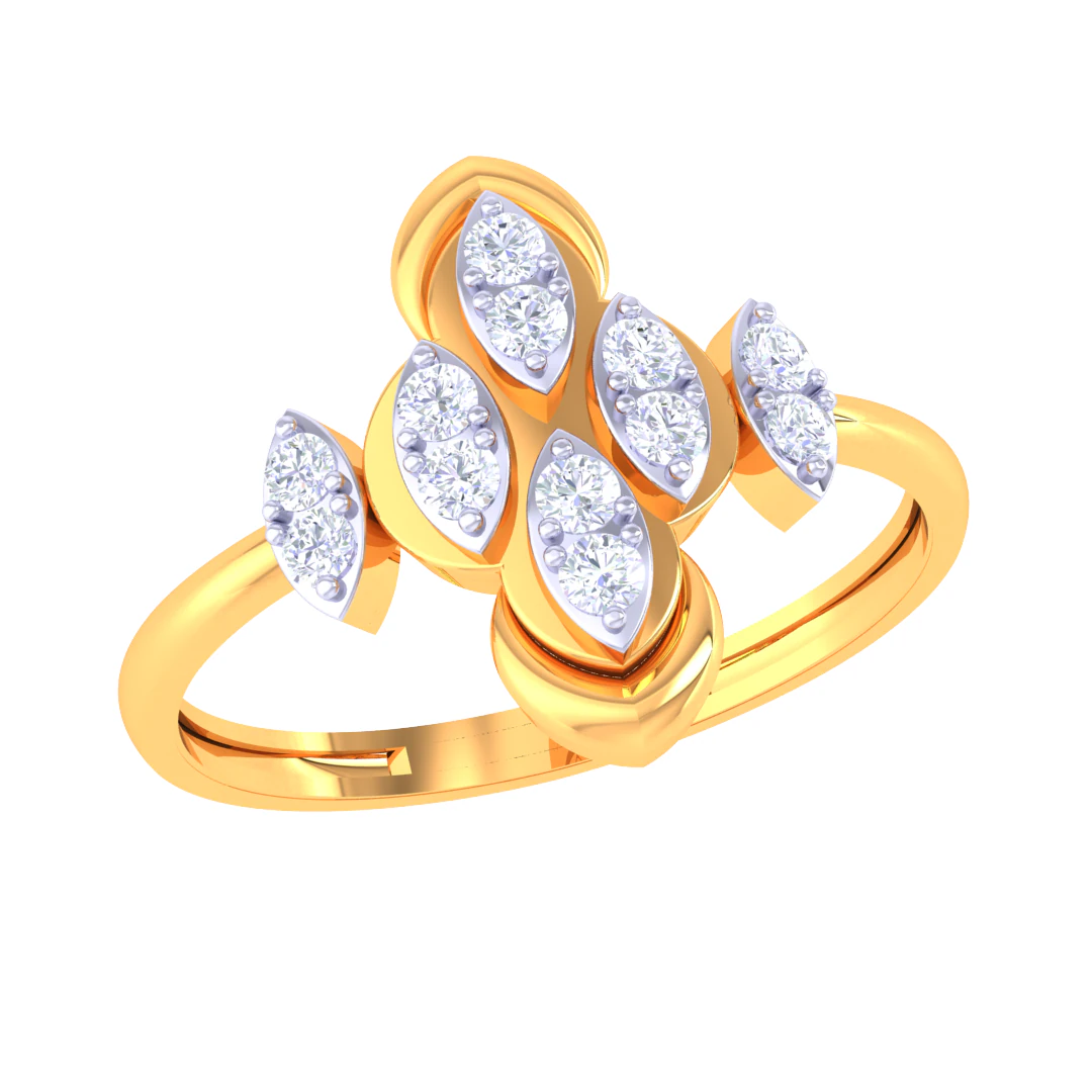 Printable 3D jewelry model of Lady diamond ring 3D Model .c4d .max .obj .3ds .fbx .stl .blend 