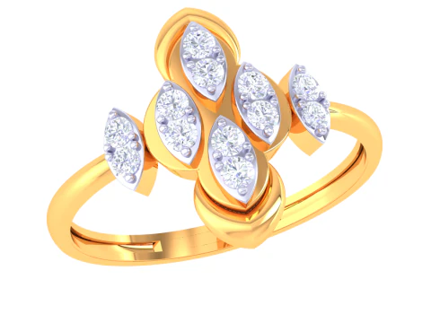 Printable 3D jewelry model of Lady diamond ring 3D Model