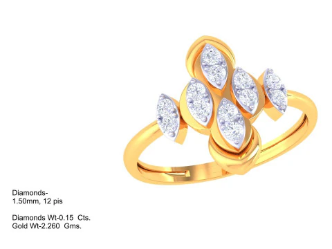 Printable 3D jewelry model of Lady diamond ring 3D Model
