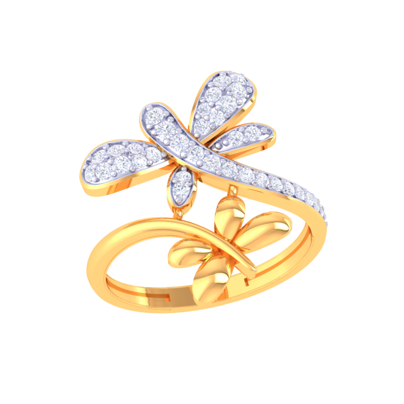 Printable 3D jewelry model of Lady diamond ring 3D Model .c4d .max .obj .3ds .fbx .stl .blend