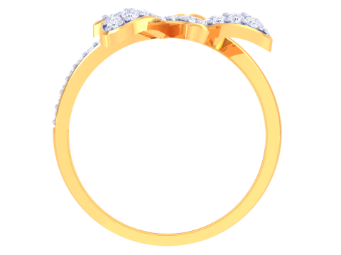 Printable 3D jewelry model of Lady diamond ring 3D Model