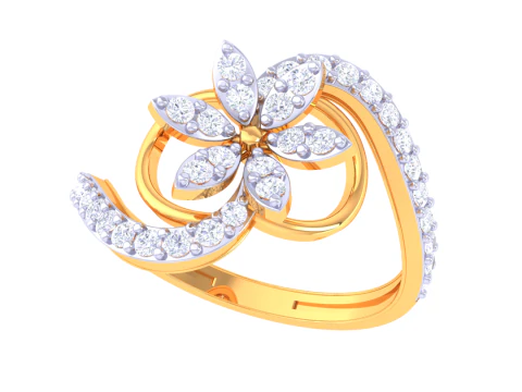 레이디 다이아몬드 반지의 인쇄 가능한 3D 주얼리 모델 3D 모델