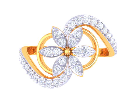 Printable 3D jewelry model of Lady diamond ring Modello 3D