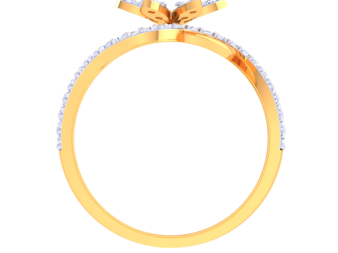 Printable 3D jewelry model of Lady diamond ring Modello 3D