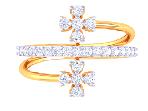 Printable 3D jewelry model of Lady diamond ring Modèle 3D