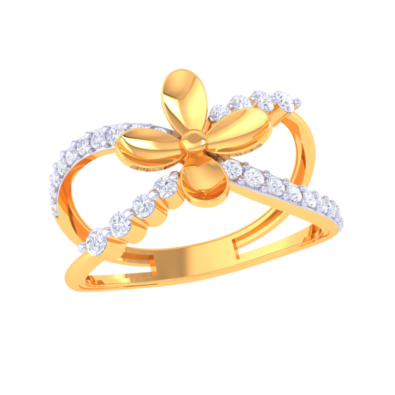 Printable 3D jewelry model of Lady diamond ring 3D 모델 .c4d .max .obj .3ds .fbx .stl .blend