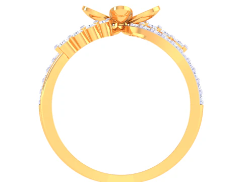 Printable 3D jewelry model of Lady diamond ring 3D Model