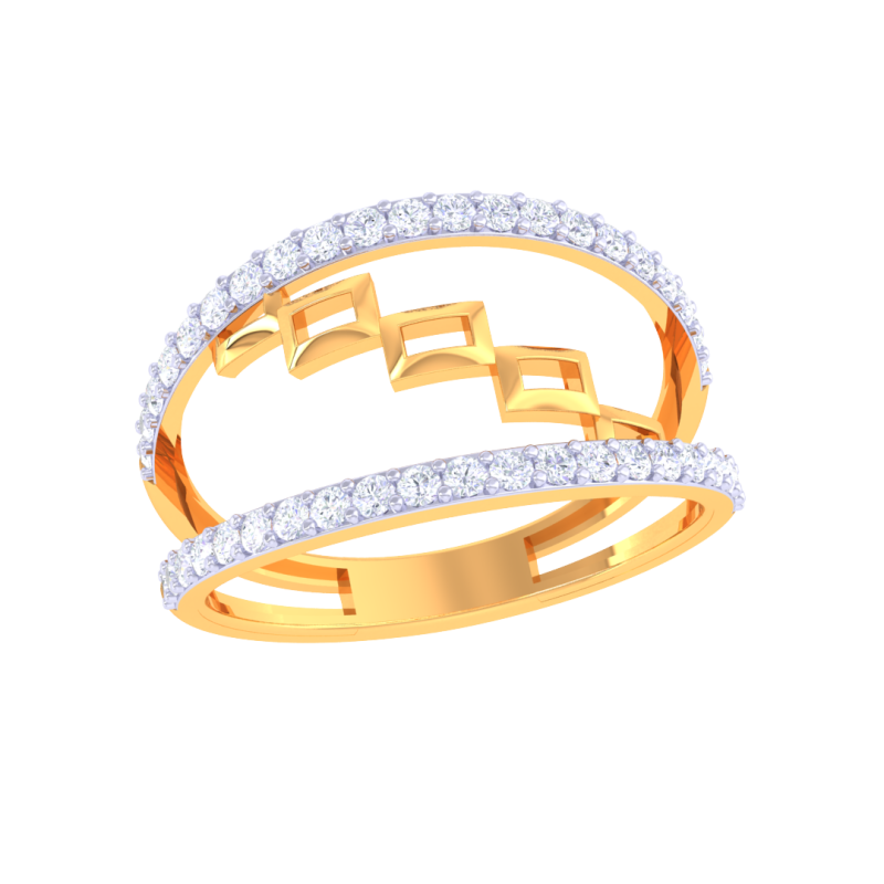 Printable 3D jewelry model of Lady diamond ring 3Dモデル .c4d .max .obj .3ds .fbx .stl .blend 