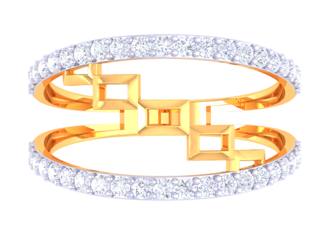 Printable 3D jewelry model of Lady diamond ring 3Dモデル