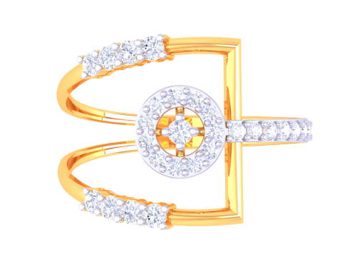 Printable 3D jewelry model of Lady diamond ring Modèle 3D